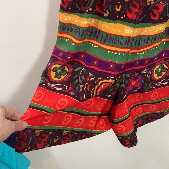 Kathie Lee Collection colorful culottes jumpsuit - very nice condition! Size 8 - Picture 2 of 5